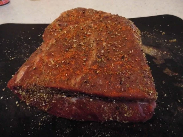 Rinderbraten gegart mit Niedrigtemperatur, dazu Polentarauten und Zwiebel - Feigensoße - Rezept - Bild Nr. 3