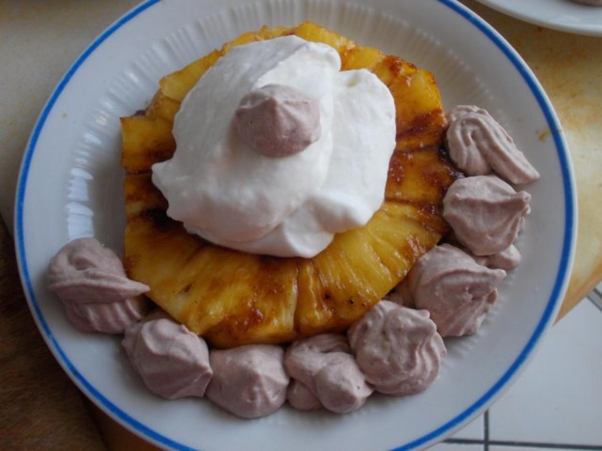 Bilder für Dessert - Gegrillte, karamellisierte Ananas - Rezept