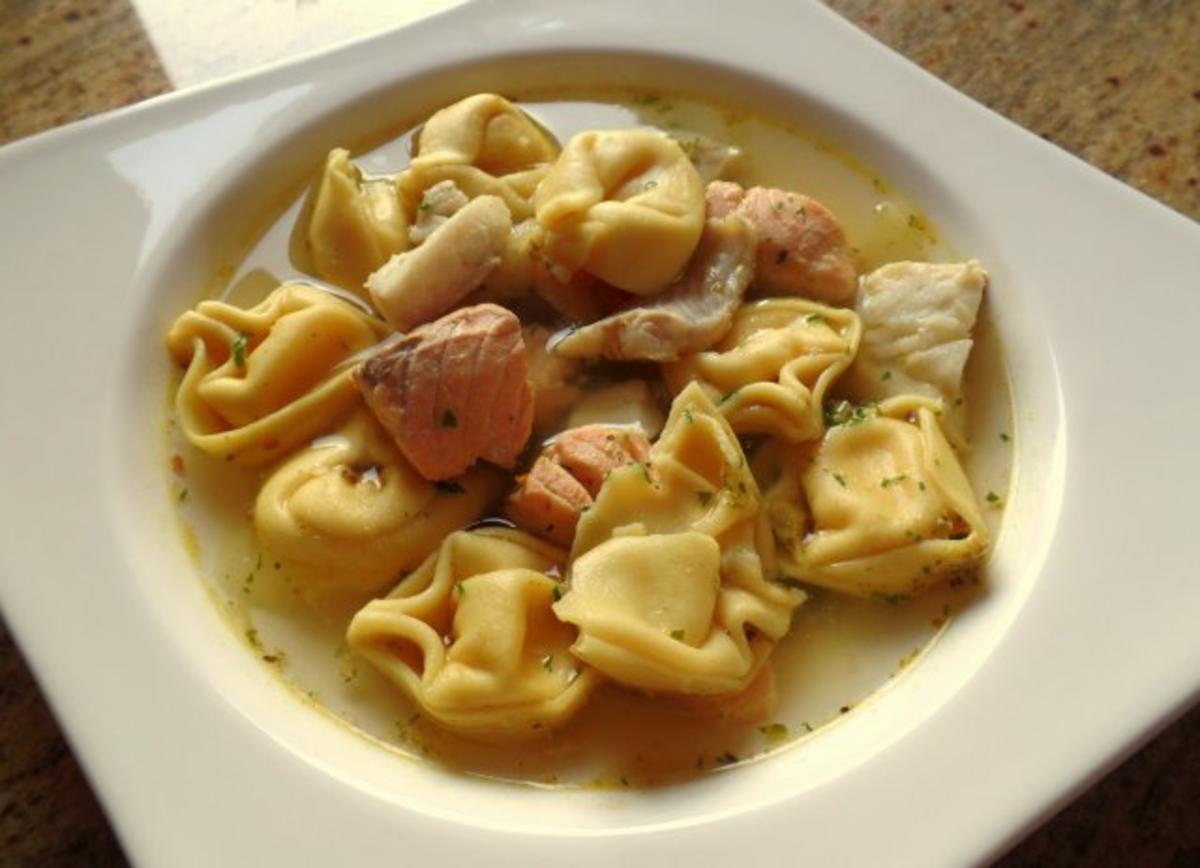 Fisch-Tortellini-Suppe - Rezept
