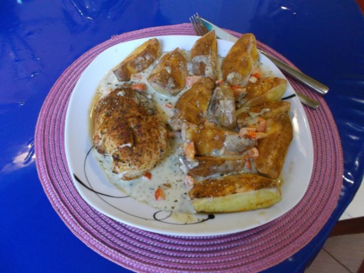 Geflügel: Grillhähnchen mit Gorgonzolasoße - Rezept - Bild Nr. 17