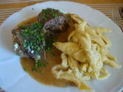 Rinderroulade mit Pilz-Kräuter Füllung - Rezept