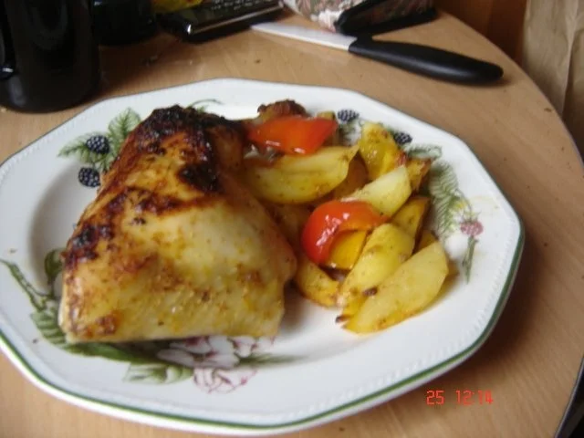 Hähnchen mit Kartoffelspalten - Rezept - Bild Nr. 2