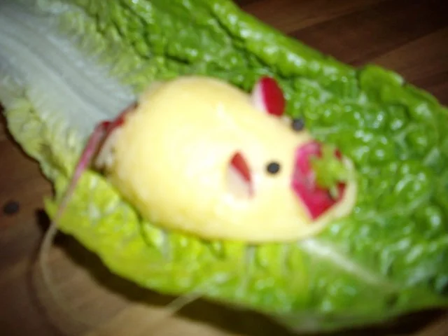 süsse maus auf salat - Rezept