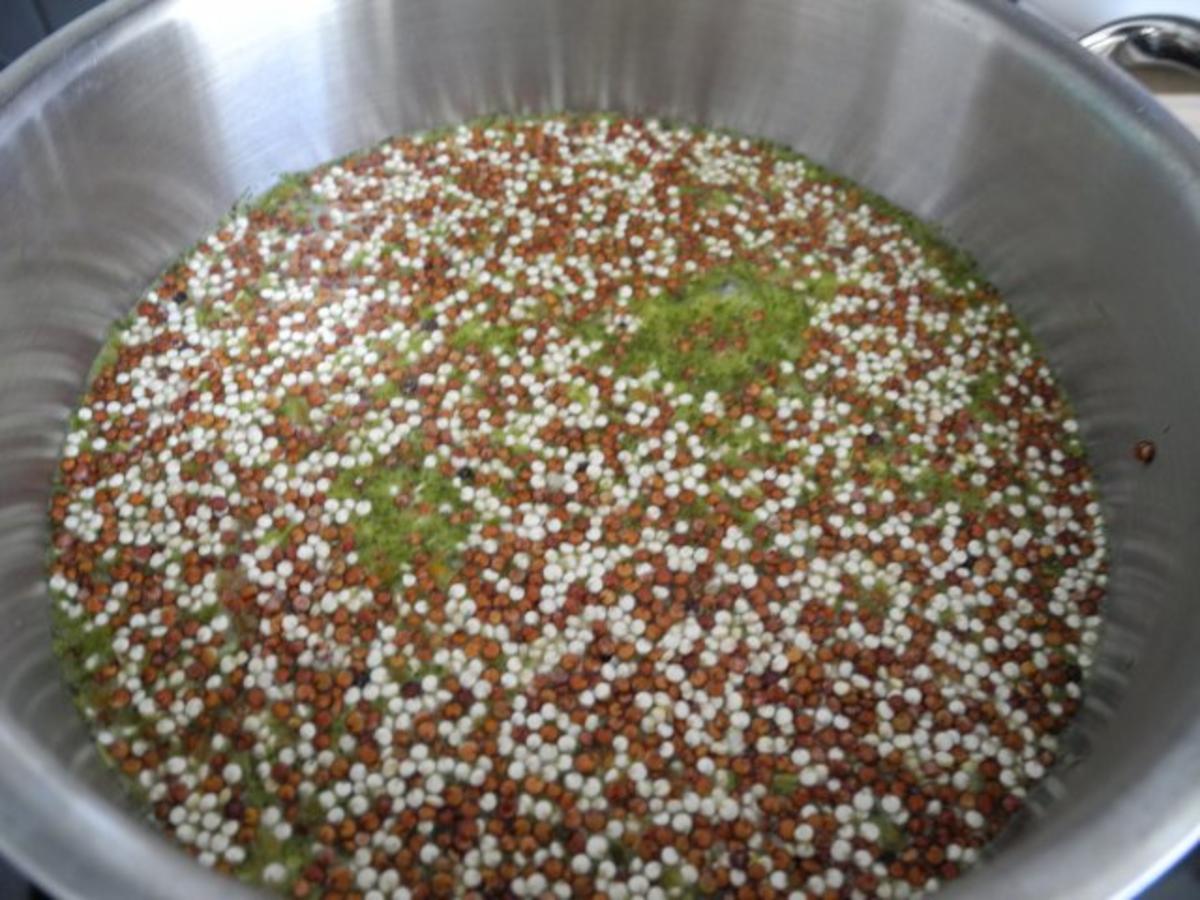 Vegan : Buntes Quinoa mit Zucchini - Spinat und Kokoschampignons - Rezept - Bild Nr. 5