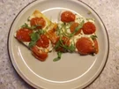 Flammkuchen mit Tomaten und Rucola - Rezept
