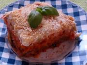 Ofengerichte: Hackbraten-Schichtauflauf mit Tomatenreis & Paprika-Zucchini-Gemüse - Rezept