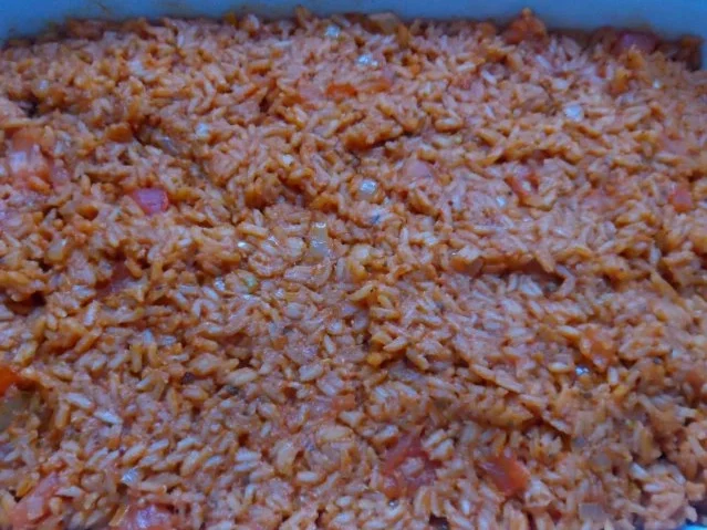 Rezept: Ofengerichte: Hackbraten-Schichtauflauf mit Tomatenreis & Paprika-Zucchini-Gemüse Bild Nr. 14 Ofengerichte: Hackbraten-Schichtauflauf mit Tomatenreis & Paprika-Zucchini-Gemüse - Rezept - Bild Nr. 14