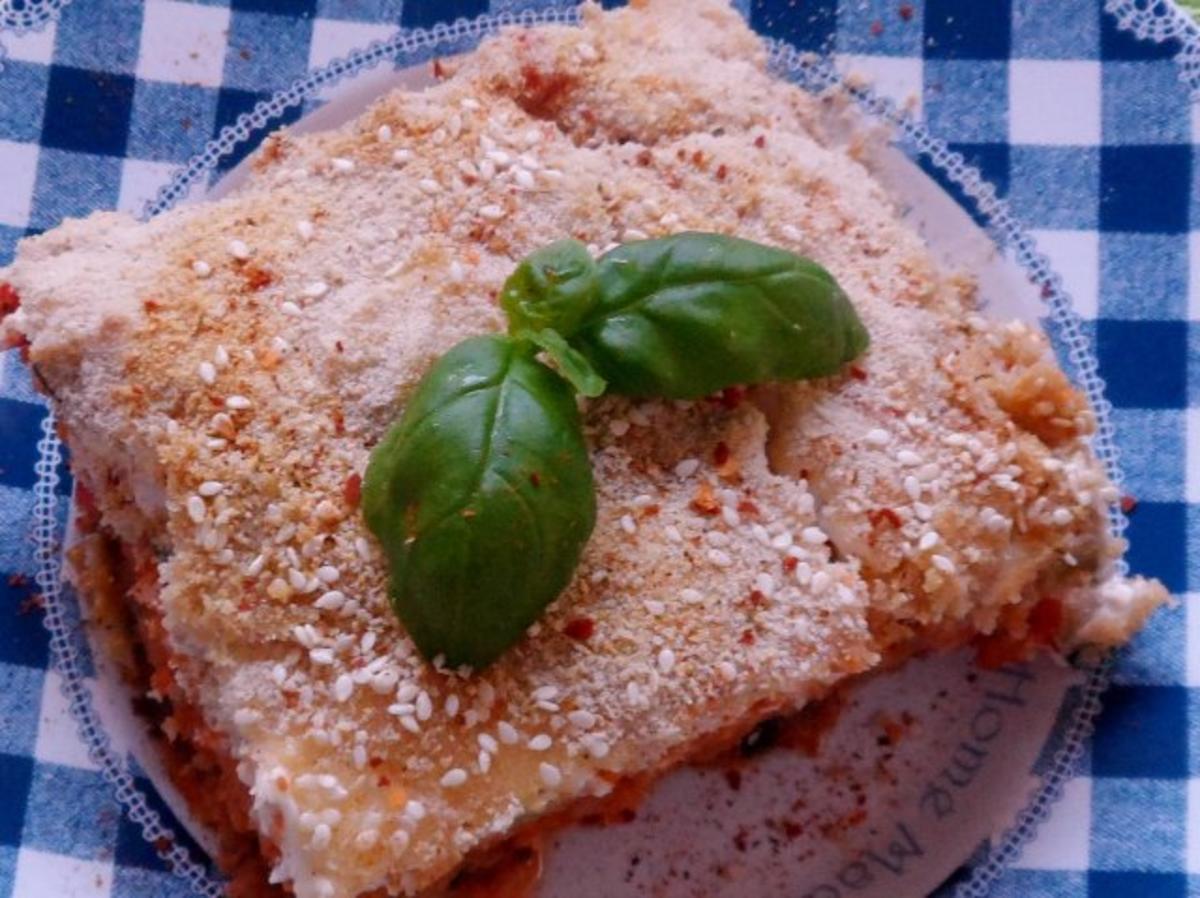 Ofengerichte: Hackbraten-Schichtauflauf mit Tomatenreis & Paprika-Zucchini-Gemüse - Rezept - Bild Nr. 19