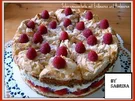 Schneemoussetorte mit  Erdbeeren und Himbeer Mascarpone - Rezept