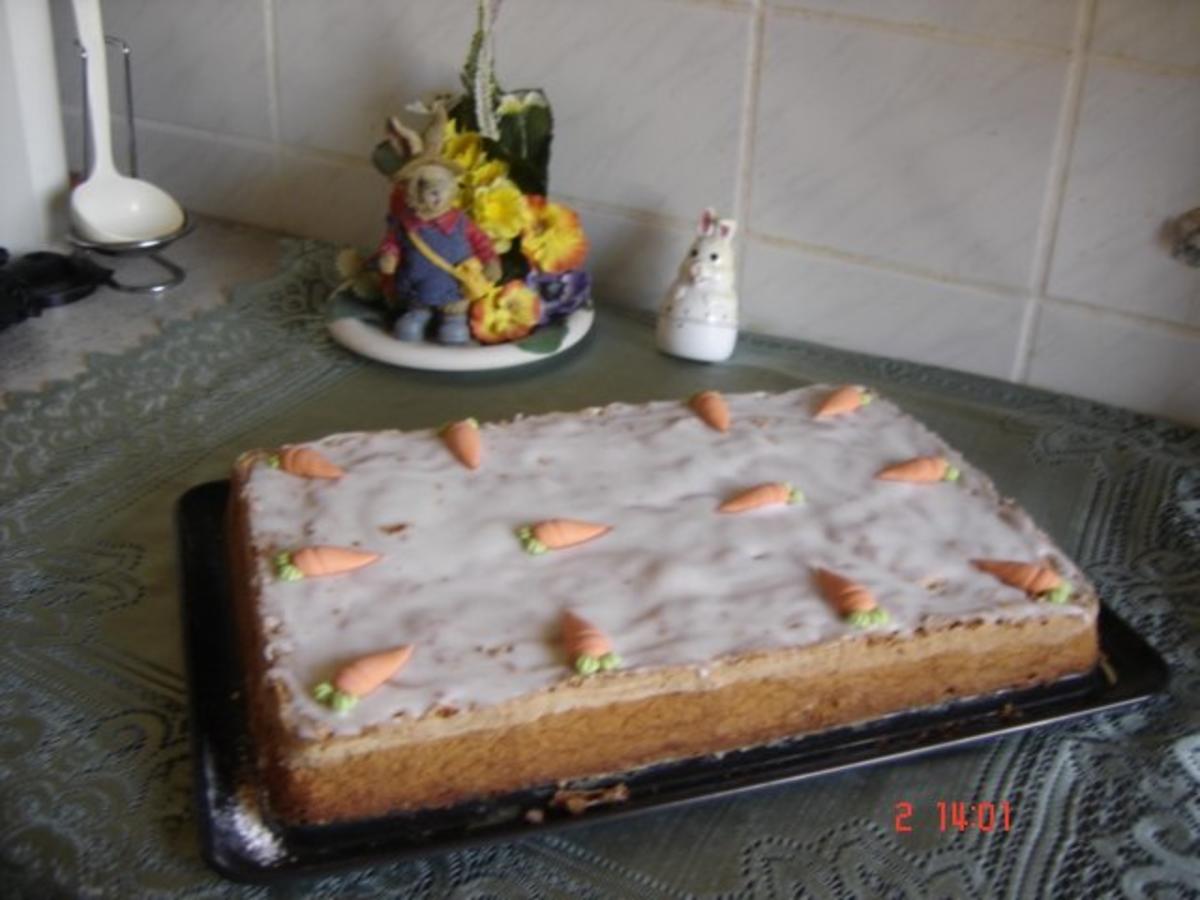 Bilder für Möhren-Mandel-Blechkuchen - Rezept