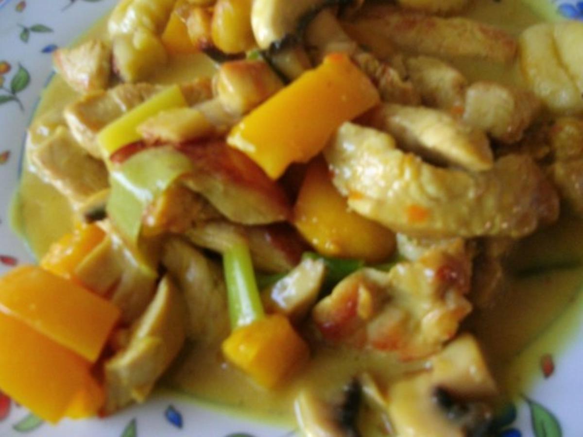 Putencurry mit Pfirsich - Rezept - Bild Nr. 2