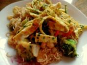 Asia-Nudel-Garnelen-Omelett-Wok - Rezept