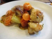 Möhrenpfanne mit Pute und Kartoffeln - Rezept