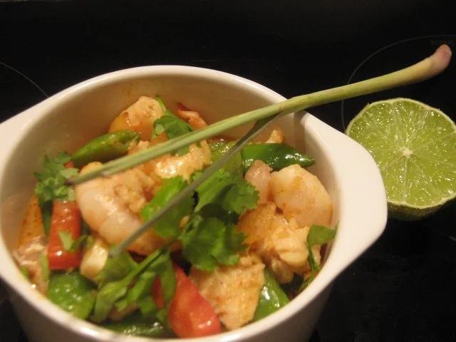 thailändisches Fischcurry mit Garnelen - Rezept - Bild Nr. 2