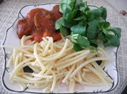 Vegan : Süß - Saure Sojastücke in Tomatensoße - Rezept