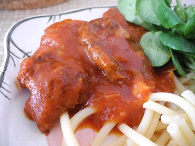 Vegan : Süß - Saure Sojastücke in Tomatensoße - Rezept - Bild Nr. 2