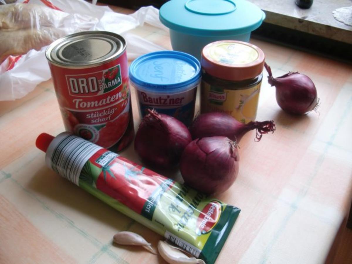 Hähnchenschenkel in cremiger Gemüsesoße - Rezept - Bild Nr. 2