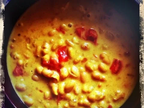 Bohnen in Kokosmilch - Rezept