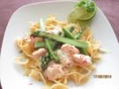 Spargel mit Nudeln und Safransoße - Rezept