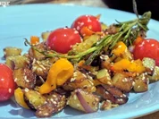 Kartoffel-Gemüsepfanne mit Sesam - Rezept