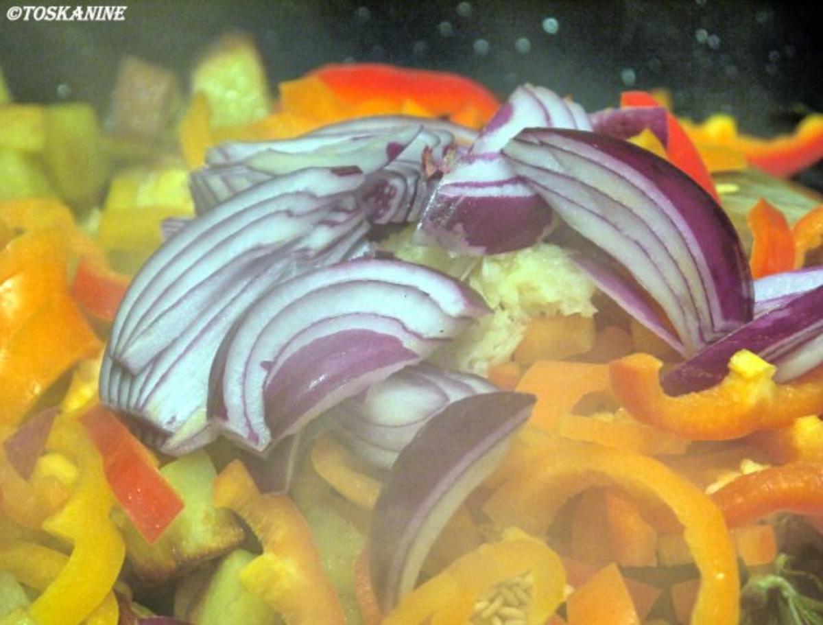 Kartoffel-Gemüsepfanne mit Sesam - Rezept - Bild Nr. 7