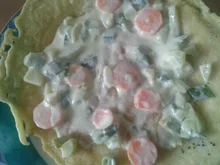 suessebienes  gefüllte zucinni möhren lauchzwiebeln   pfannkuchen - Rezept