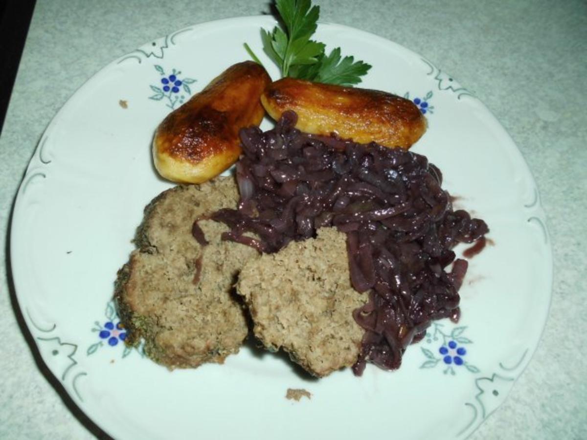 Bilder für Tatar-Braten und Rotwein-Zwiebeln - Rezept