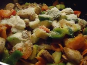 Gemüsepfanne mit Steakwürfel - Rezept