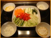 Gemüsesticks mit Dips - Rezept