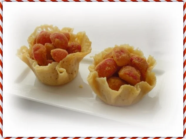 Gebackene Radieschen im Parmesankörbchen, dazu Joghurt-Wasabi-Creme - Rezept - Bild Nr. 13