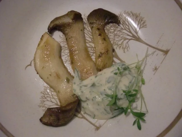 Kräuterseitlinge mit Kresse - Dip - Rezept