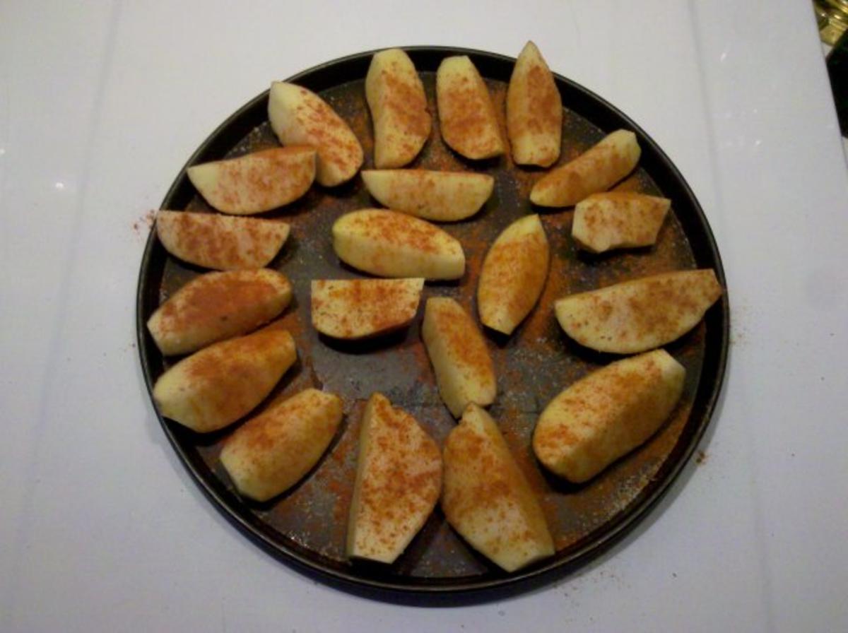 Geflügel: Pikantes Hähnchenbrustfilet mit Kartoffelspalten - Rezept - Bild Nr. 6