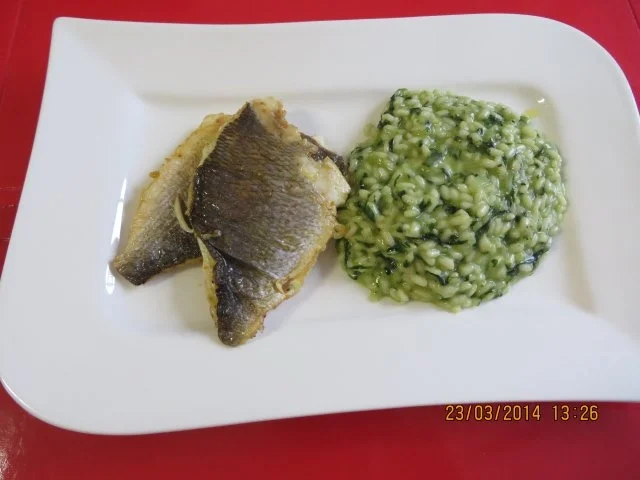 Rezept: Doradenfilet mit Bärlauchrisotto Doradenfilet mit Bärlauchrisotto - Rezept