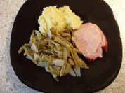 Saure Bohnen mit Kasseler - Rezept