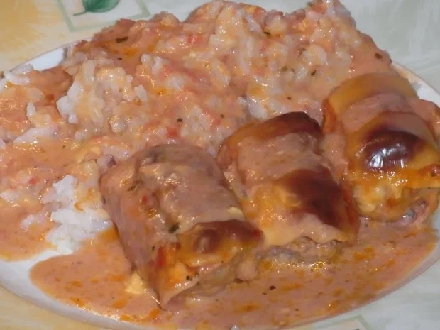 Rezept: Schinken-Hackröllchen mit Käse überbacken Bild Nr. 6 Schinken-Hackröllchen mit Käse überbacken - Rezept - Bild Nr. 6