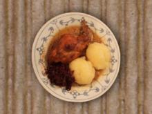 Kaninchenbraten mit Rosmarin, Thymian und Rotkohl - Rezept