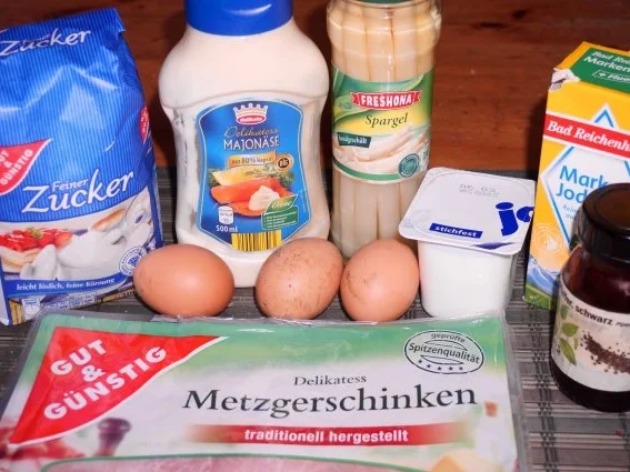 Rezept: Schinken-Spargel-Ei Salat Bild Nr. 3 Schinken-Spargel-Ei Salat - Rezept - Bild Nr. 3