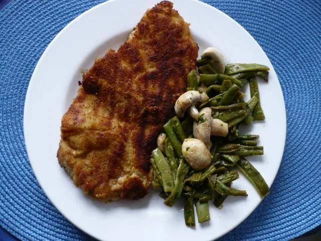 Zitronenbohnen mit Champignons - Rezept