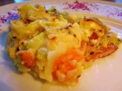 Lauch-Auflauf mit Kasseler-Resten - Rezept