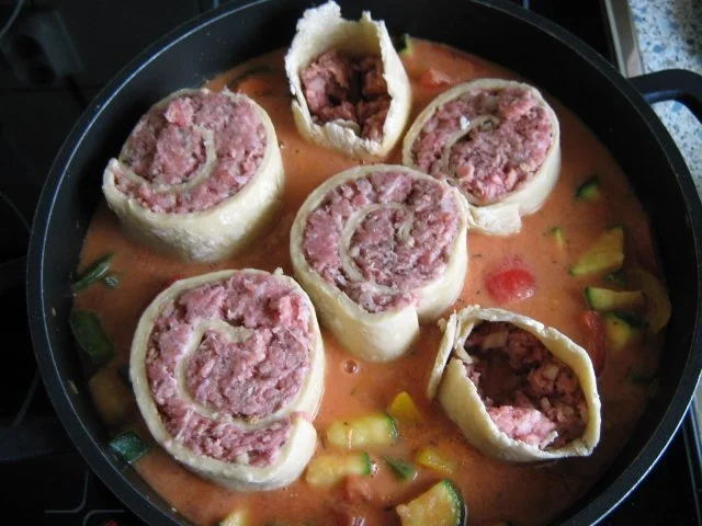 Hackrosen im Gemüsebett - Rezept - Bild Nr. 4