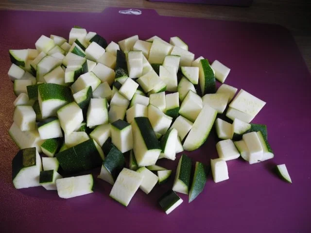 Vegan : Grünkern - Nuss - Bratling an Grünkohl - Zucchini - Gemüse - Rezept - Bild Nr. 7