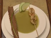 Granny-Smith-Suppe mit Tiefseegarnelen - Rezept
