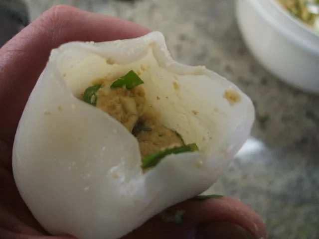 Fisch: Tintenfisch mit Kräuter(Bärlauch)Füllung - Rezept - Bild Nr. 5