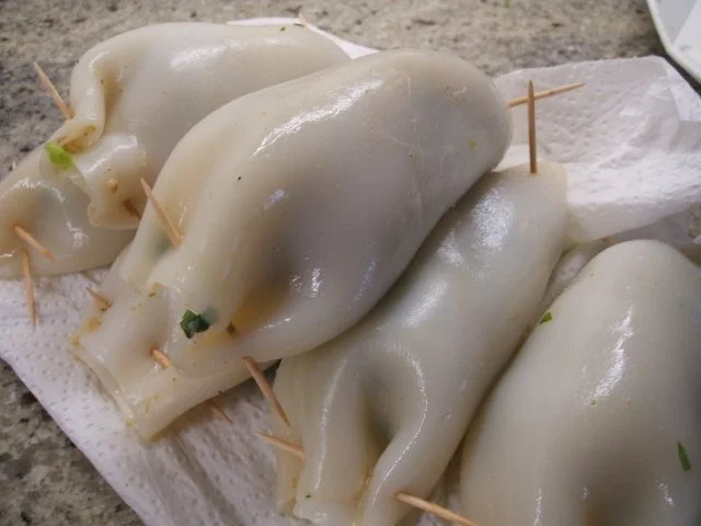 Fisch: Tintenfisch mit Kräuter(Bärlauch)Füllung - Rezept - Bild Nr. 6