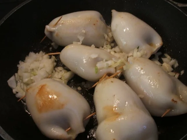 Fisch: Tintenfisch mit Kräuter(Bärlauch)Füllung - Rezept - Bild Nr. 7