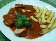 Rezept: Currywurst mit selbstgemachter Soße Currywurst mit selbstgemachter Soße - Rezept