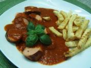 Rezept: Currywurst mit selbstgemachter Soße Currywurst mit selbstgemachter Soße - Rezept