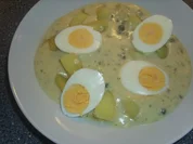 Eier in einer Kapern-Senf Soße - Rezept