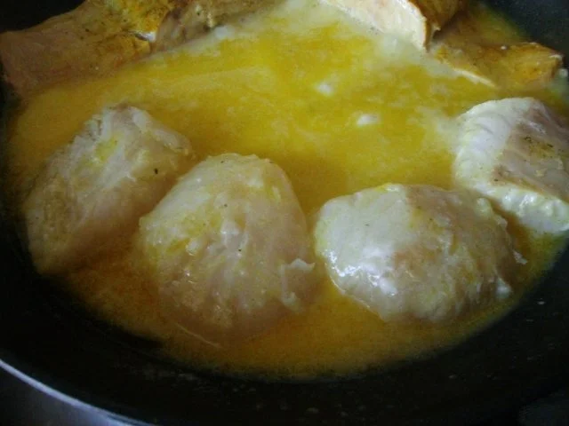 Steinbeißerfilet in Weisswein-Sauce mit Butterbroccoli und Bandnudeln - Rezept - Bild Nr. 8