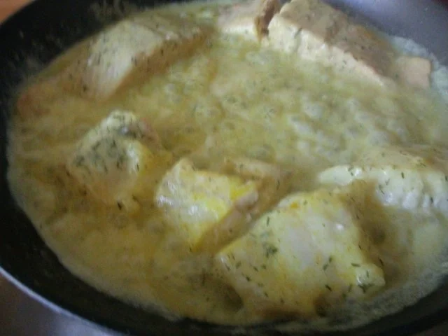 Steinbeißerfilet in Weisswein-Sauce mit Butterbroccoli und Bandnudeln - Rezept - Bild Nr. 9